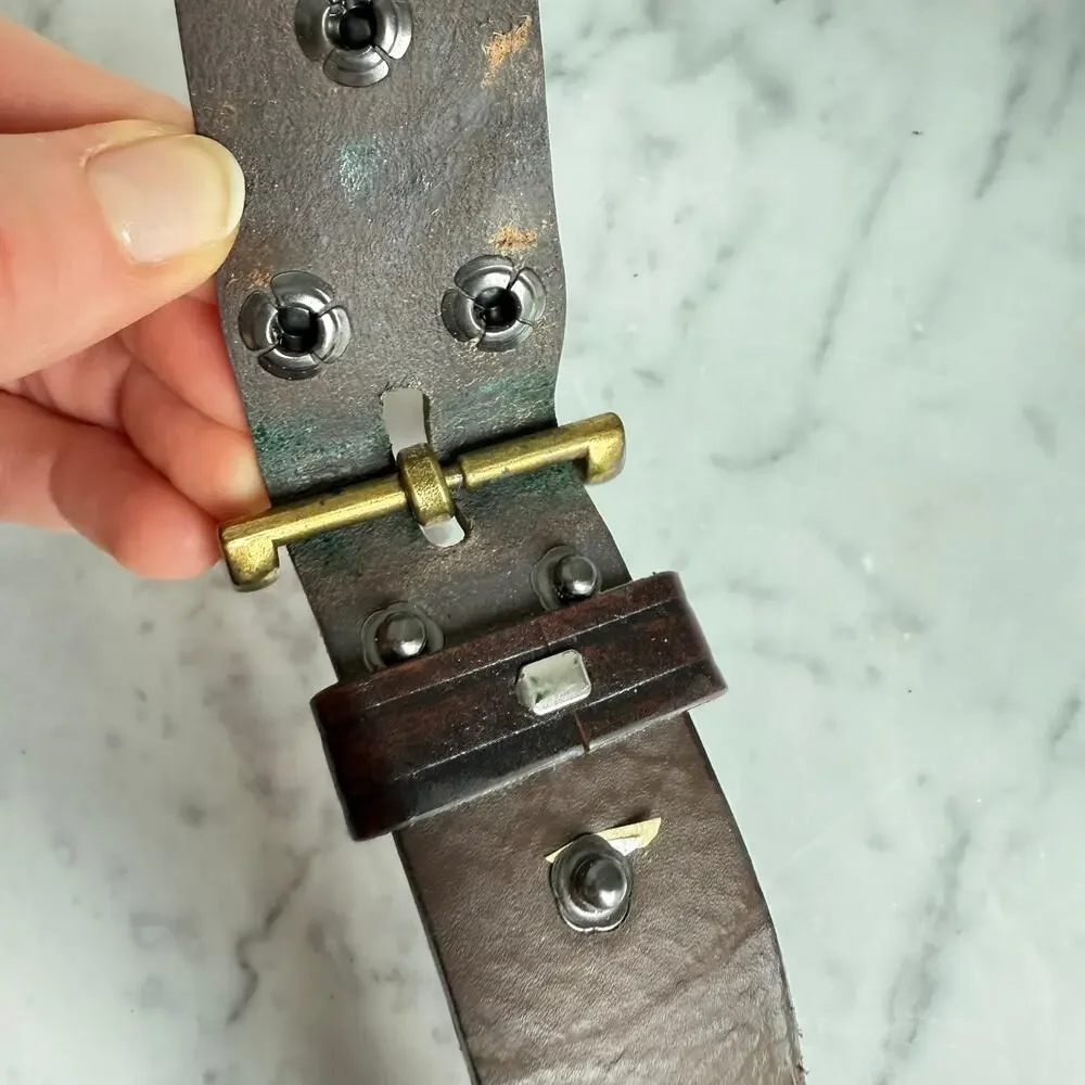Wrangler Brown Embossed Leather Western Cowboy Belt Men’s 40